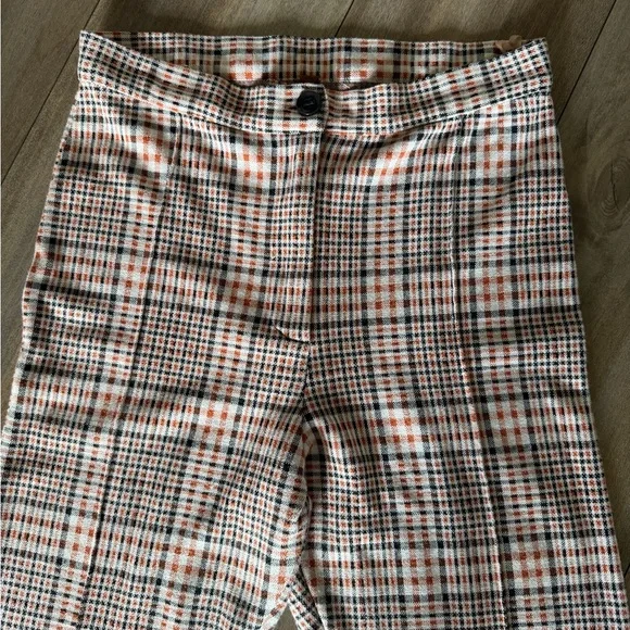 Free People Plaid Leggings in Cream and Black - Picture 4 of 16